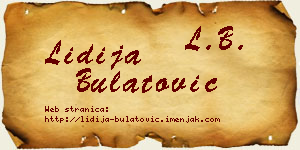 Lidija Bulatović vizit kartica